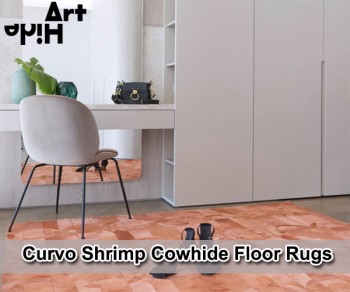 Buy Curvo Shrimp Cowhide Floor Rugs - Ar